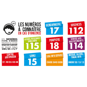 Logos les numéros à connaitre en cas d'urgence